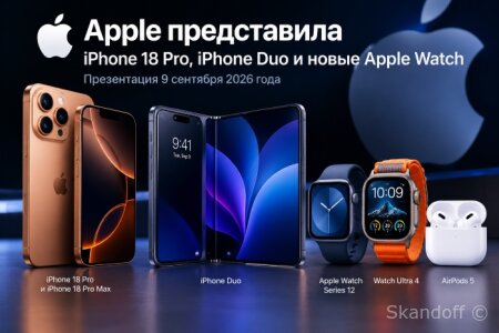 Apple представила iPhone 18 Pro, складной iPhone Duo и новые Apple Watch
